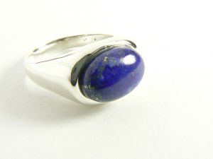 21123 Zilveren ring met lapis lazuli  