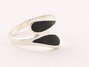 21478 Zilveren ring met onyx