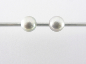 50511 Zilveren oorstekers met grijze zoetwaterparels