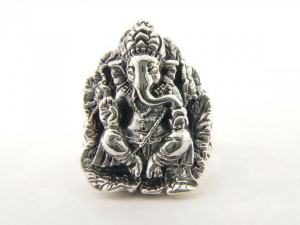 20596-18 Zilveren Ganesha ring - maat 18