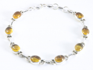 32614 Zilveren armband met amber