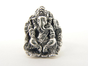 20596-18.5 Zilveren Ganesha ring - maat 18.5